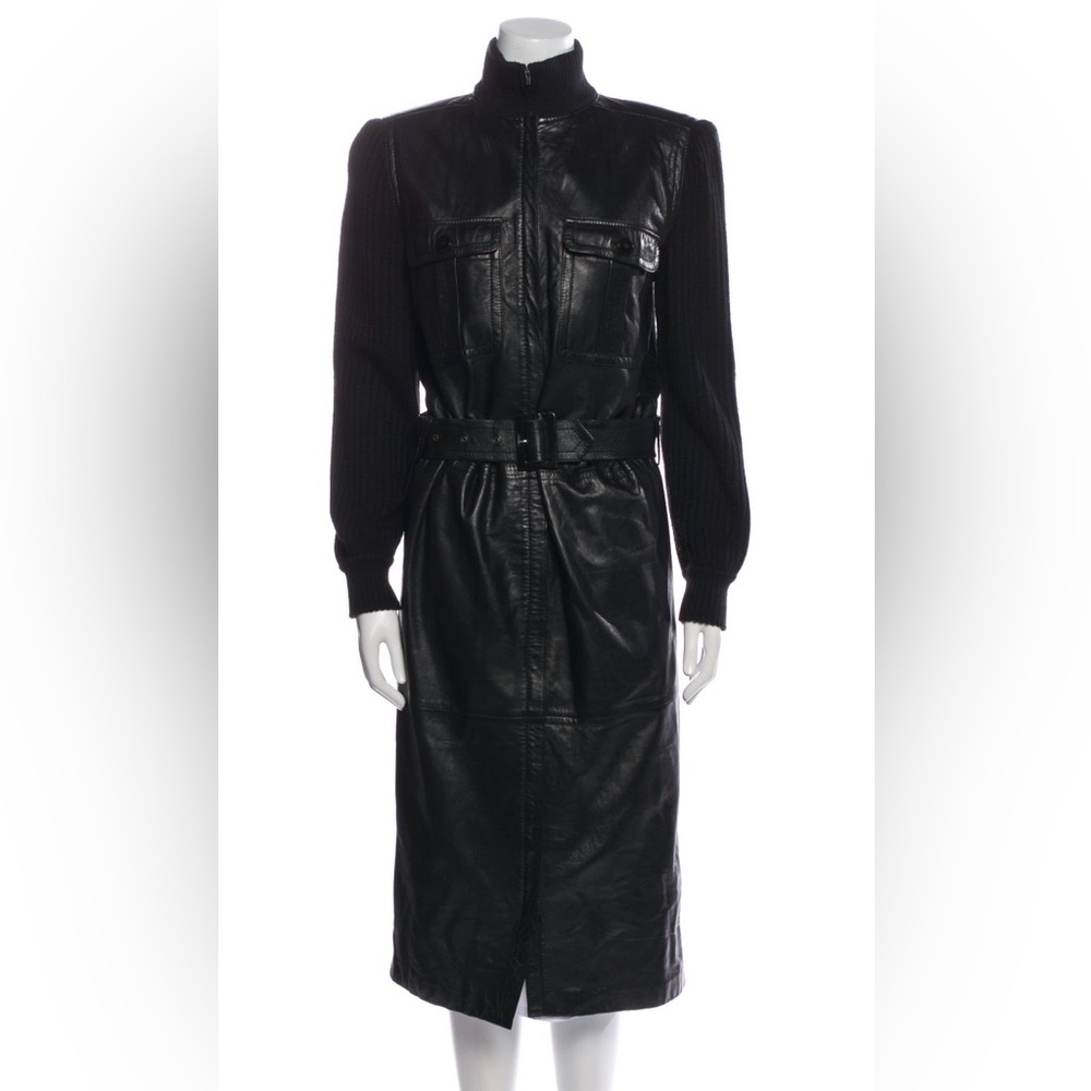 Valentino Leather Trench Coat